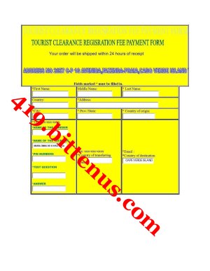 Registration payment form